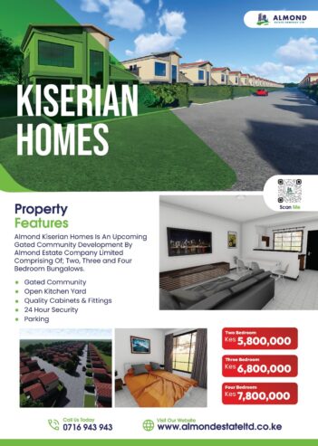 NAIROBI: Kiserian Homes. 2, 3 and 4 bedroom bungalows